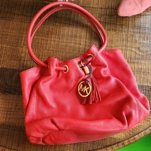 Michael Kors cute tote bag red, coral color